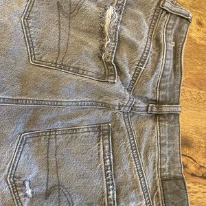 grey american eagle jeans size 4 short